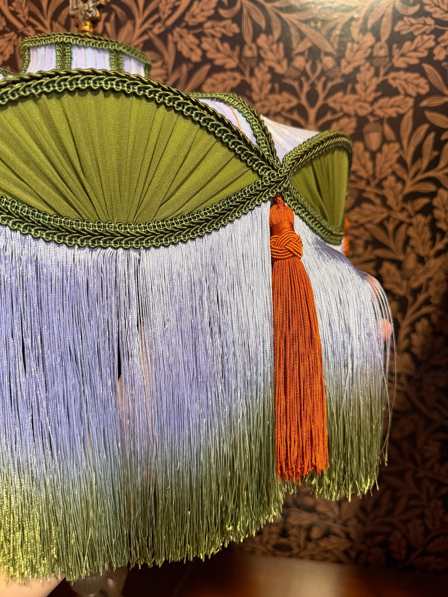 Summer 2026 Collection: Periwinkle, Green & Orange "Garden" Lampshade