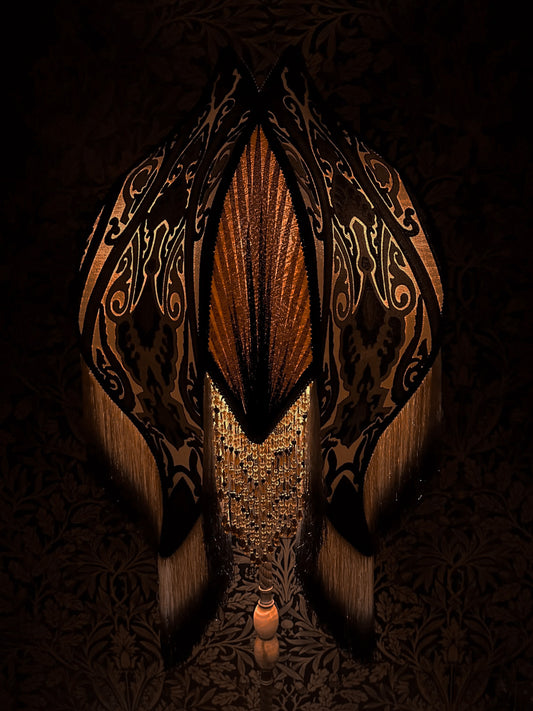 Winter 2025-26 Collection: Beige, Russet & Black Deco "Extra Large Tulip" Lampshade