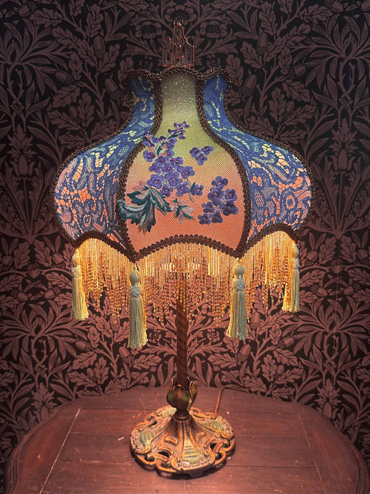 Spring 2026 Collection: Periwinkle, Green, Rose & Gold Lilac Flower "Gracie" Lampshade