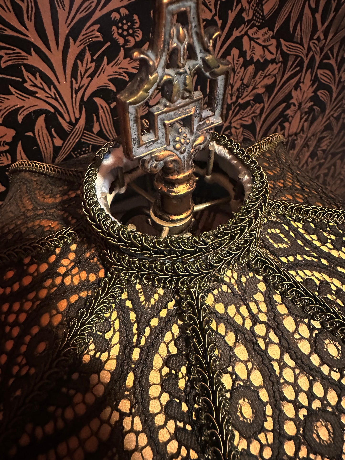 Winter 2025-26 Collection: Blue, Peach, Amber & Olive Gradient-Dyed "Small Crown" Lampshade