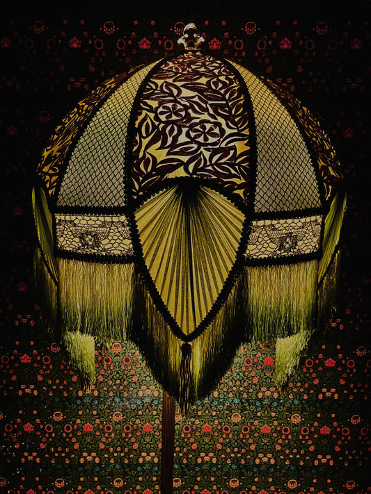 Chartreuse, Olive & Gold Large Claw Lampshade