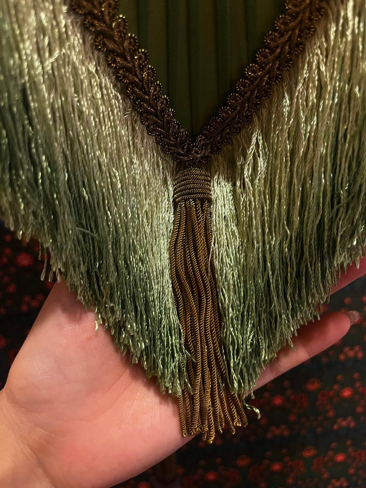 Chartreuse, Olive & Gold Large Claw Lampshade