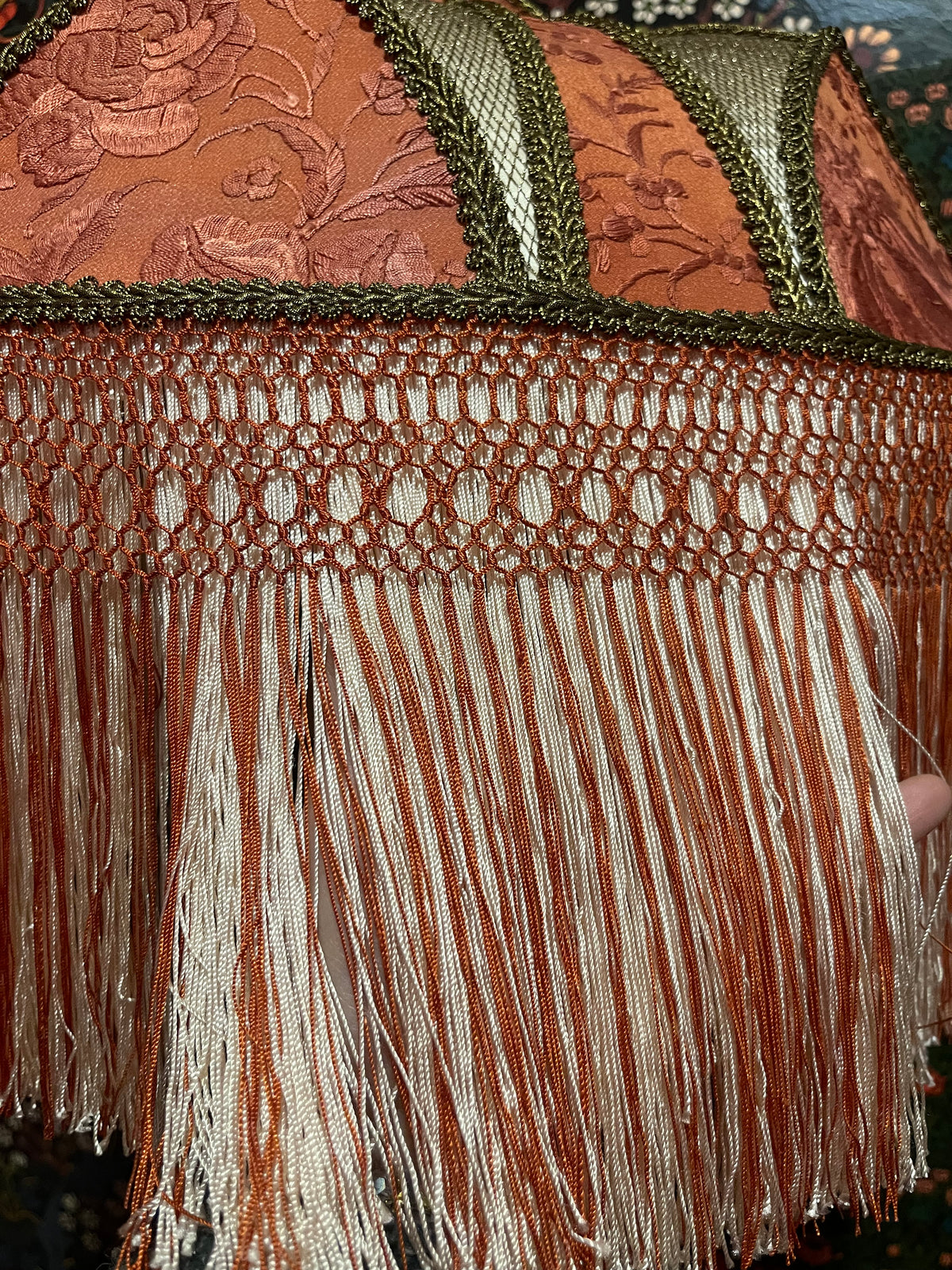 Orange, Pale Apricot & Gold Gothic Nouveau