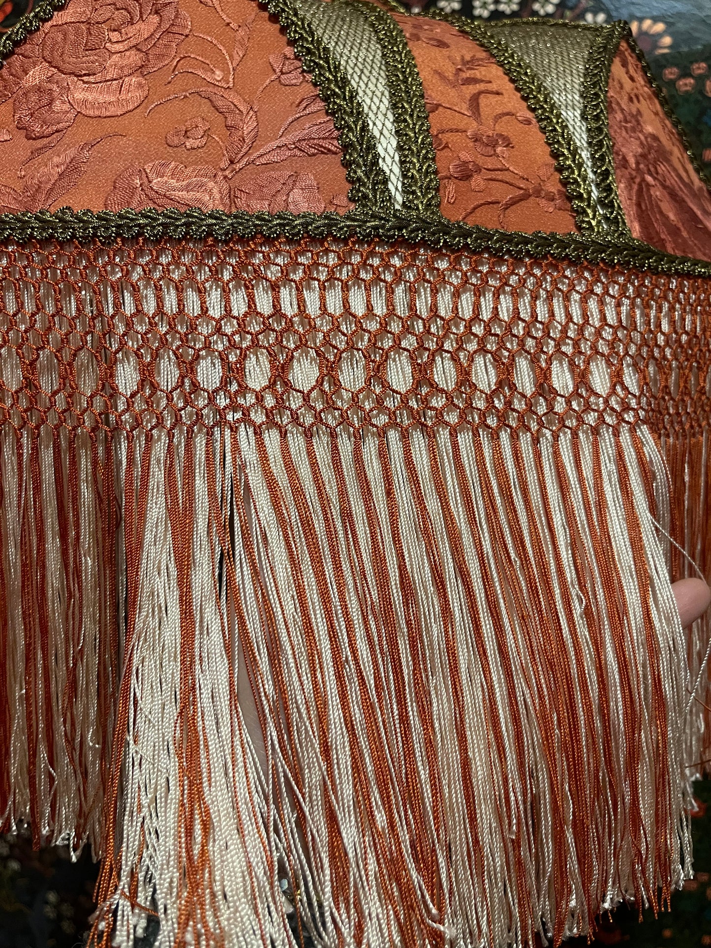 Orange, Pale Apricot & Gold Gothic Nouveau