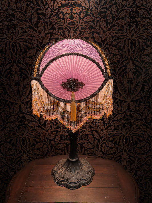 Lilac, Apricot & Gold "Orabelle" Lampshade