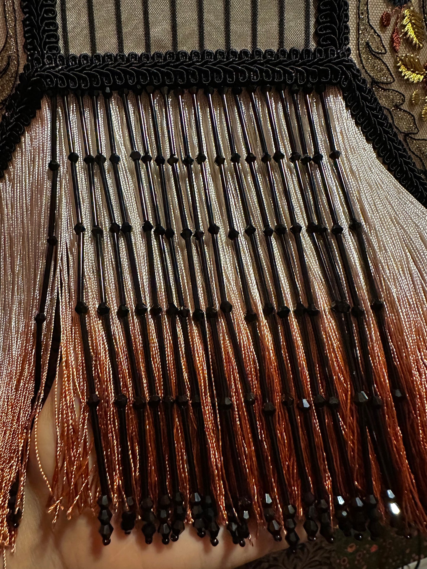 Ecru, Rust, Turquoise, and Black "Large Diamond"