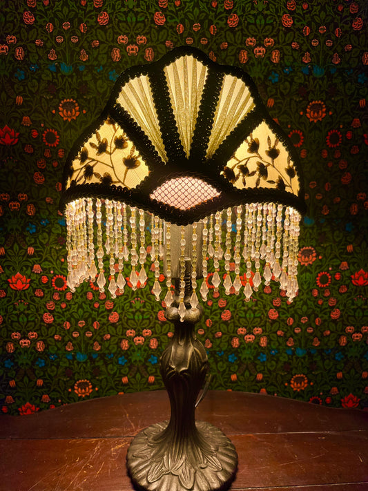 Olive, Pink & Cream Mini Shelly Lampshade