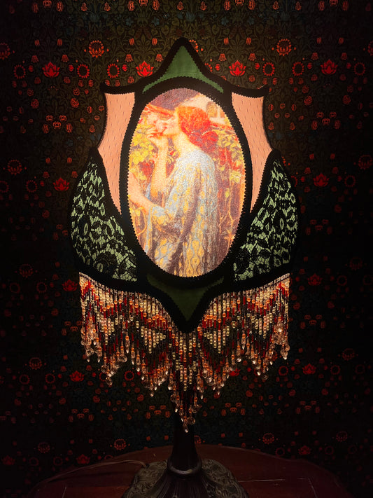"The Soul of the Rose" Pre-Raphaelite Lampshade