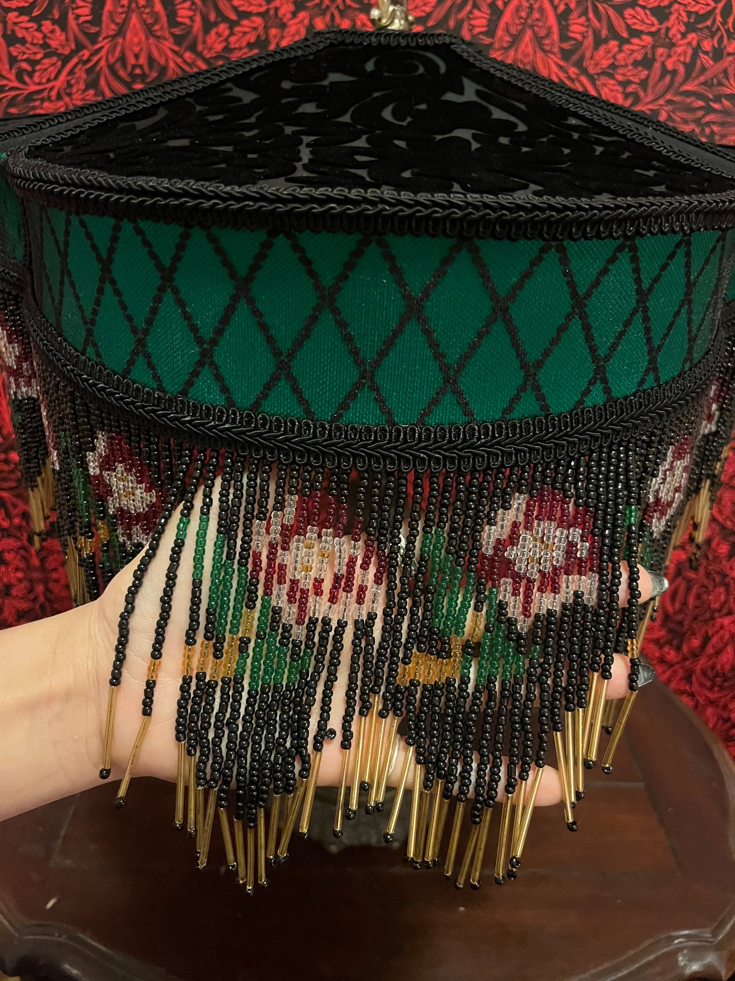 Emerald Rose "Tripod" Lampshade