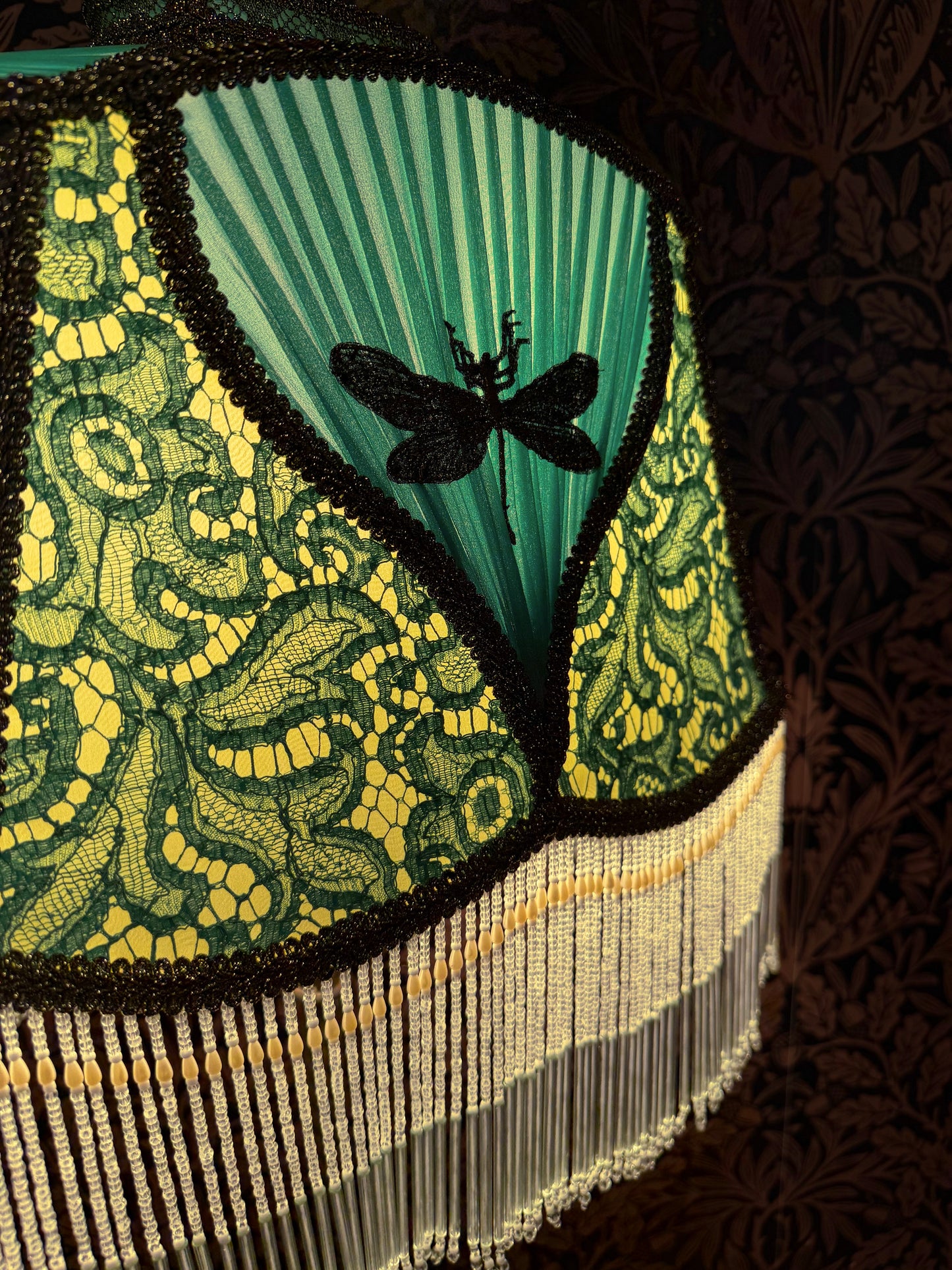 Summer 2026 Collection: Jade, Citron, Ivory & Gold Dragonfly "Peach" Lampshade