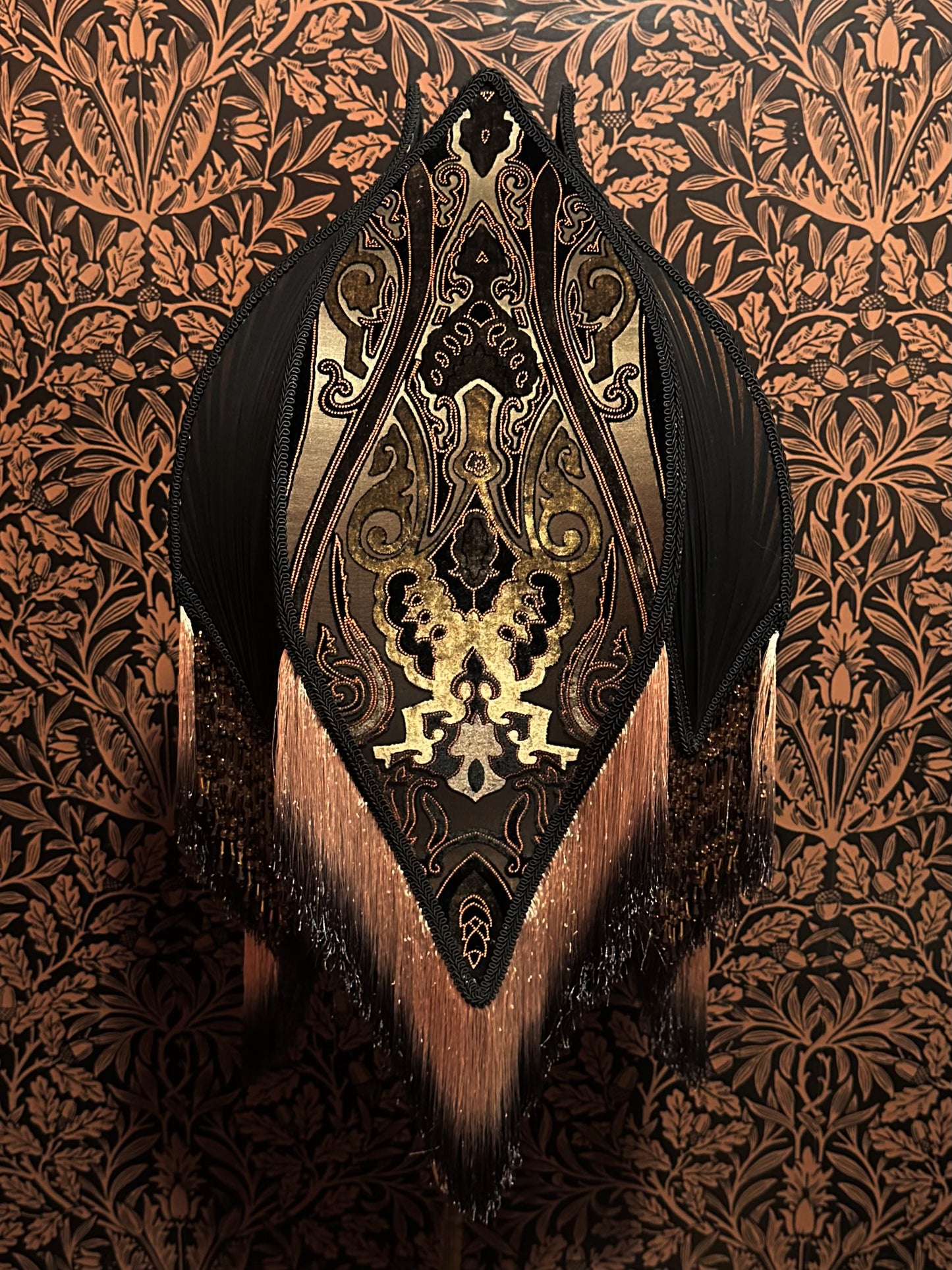Winter 2025-26 Collection: Beige, Russet & Black Deco "Extra Large Tulip" Lampshade