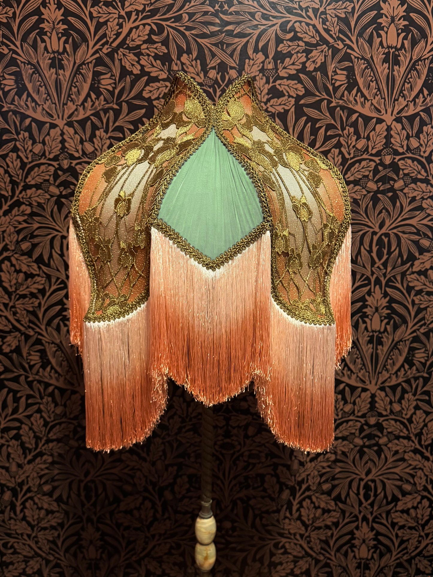Spring 2026 Collection: Apricot, Sage & Gold "Large Flower Tulip" Lampshade