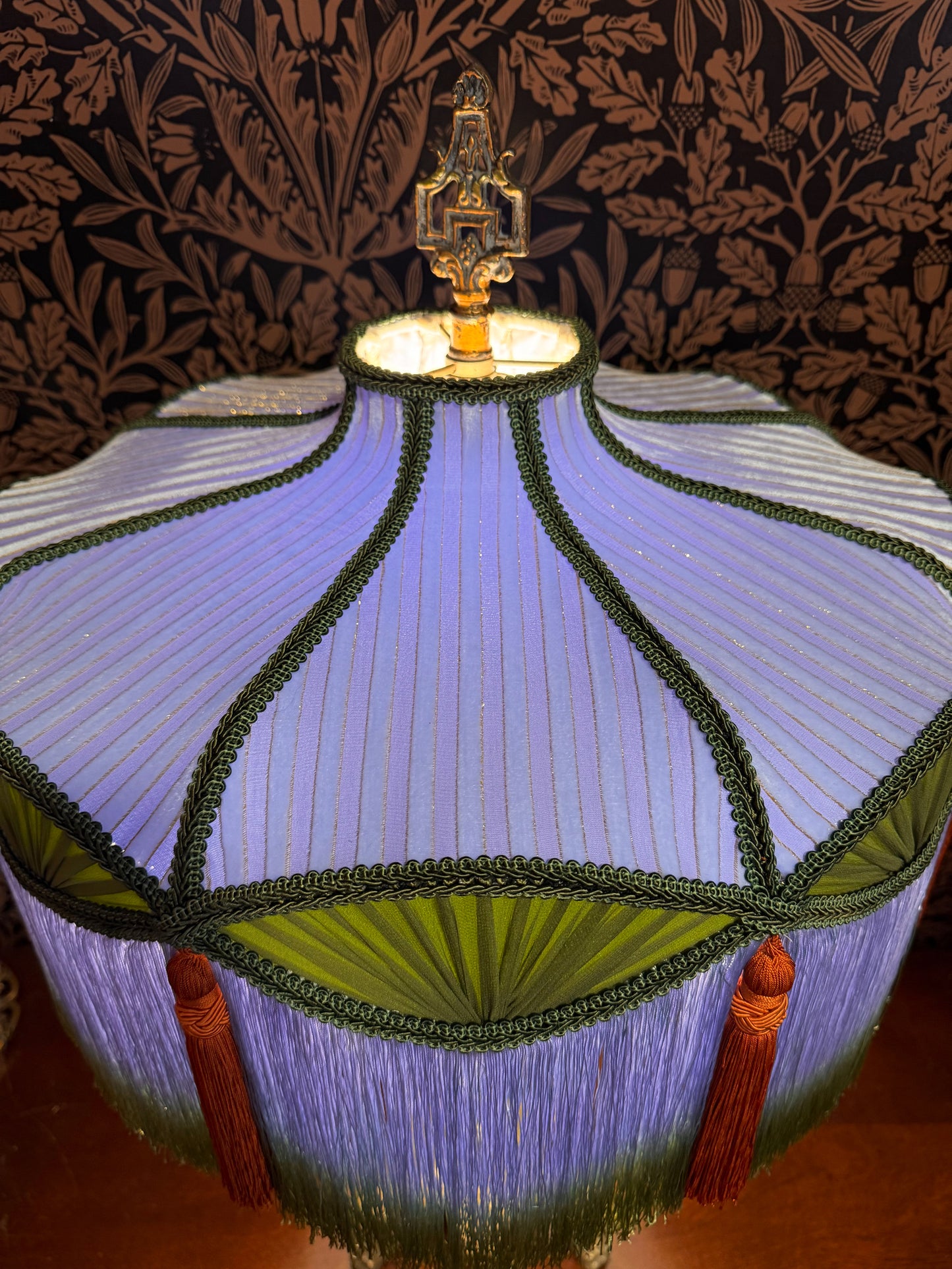 Summer 2026 Collection: Periwinkle, Green & Orange "Garden" Lampshade
