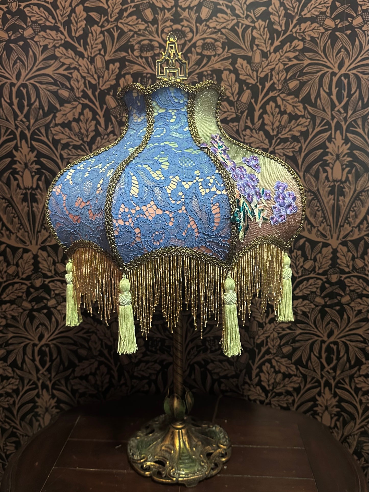 Spring 2026 Collection: Periwinkle, Green, Rose & Gold Lilac Flower "Gracie" Lampshade