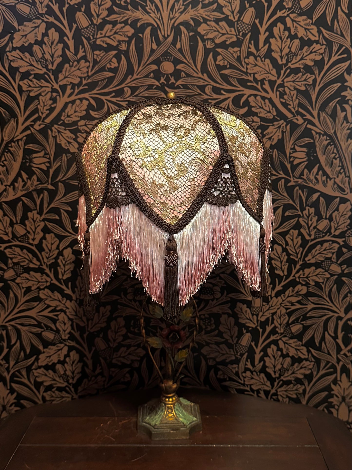 Spring 2026 Collection: Pink, Rose, Gold & Brown "Bellflower" Lampshade