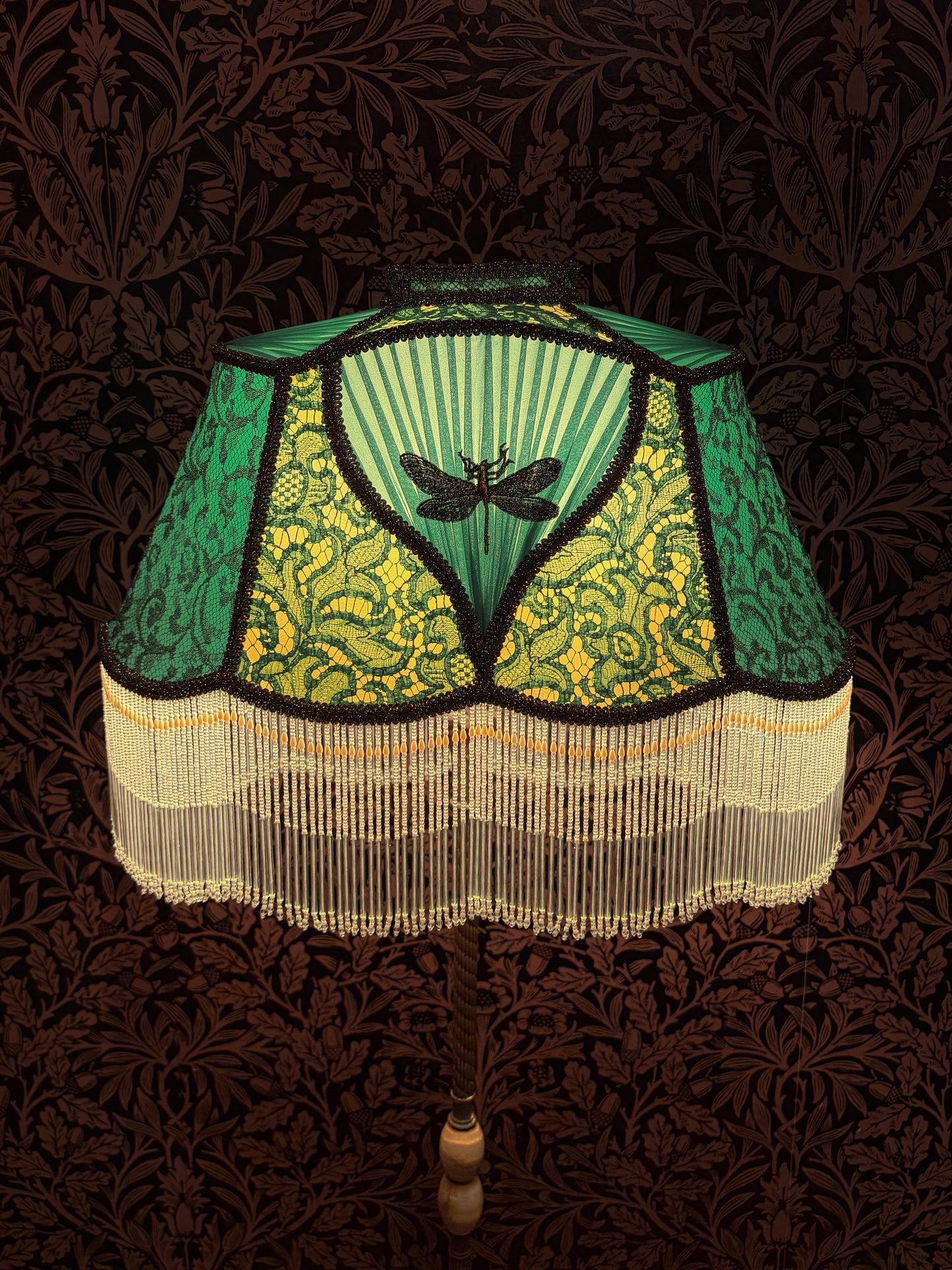 Summer 2026 Collection: Jade, Citron, Ivory & Gold Dragonfly "Peach" Lampshade