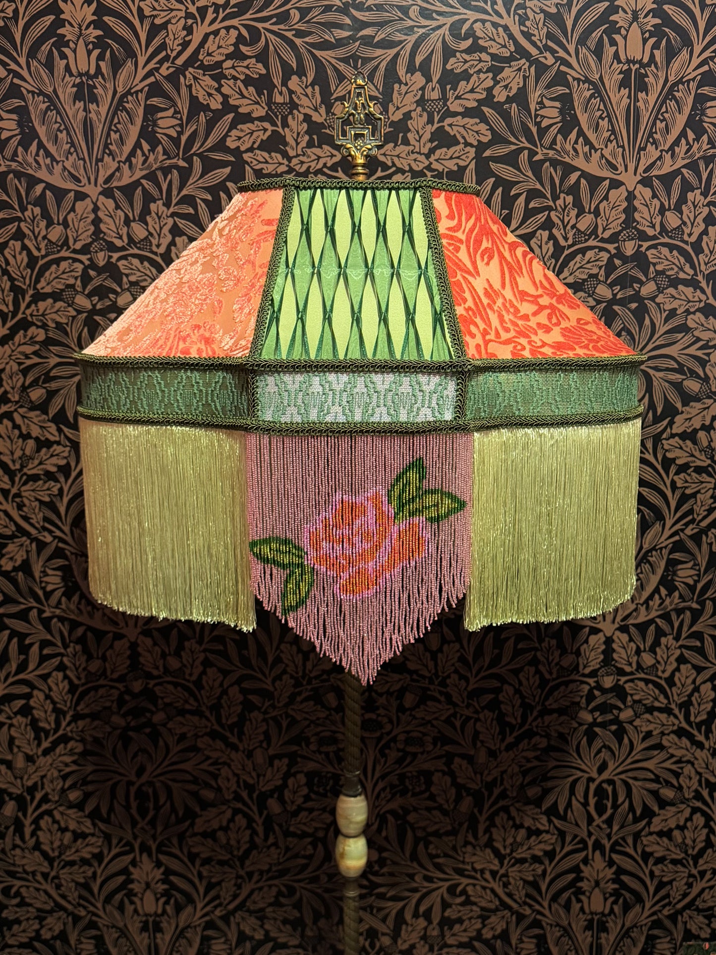 Spring 2026 Collection: Coral, Pink & Green Floral "Babette" Lampshade