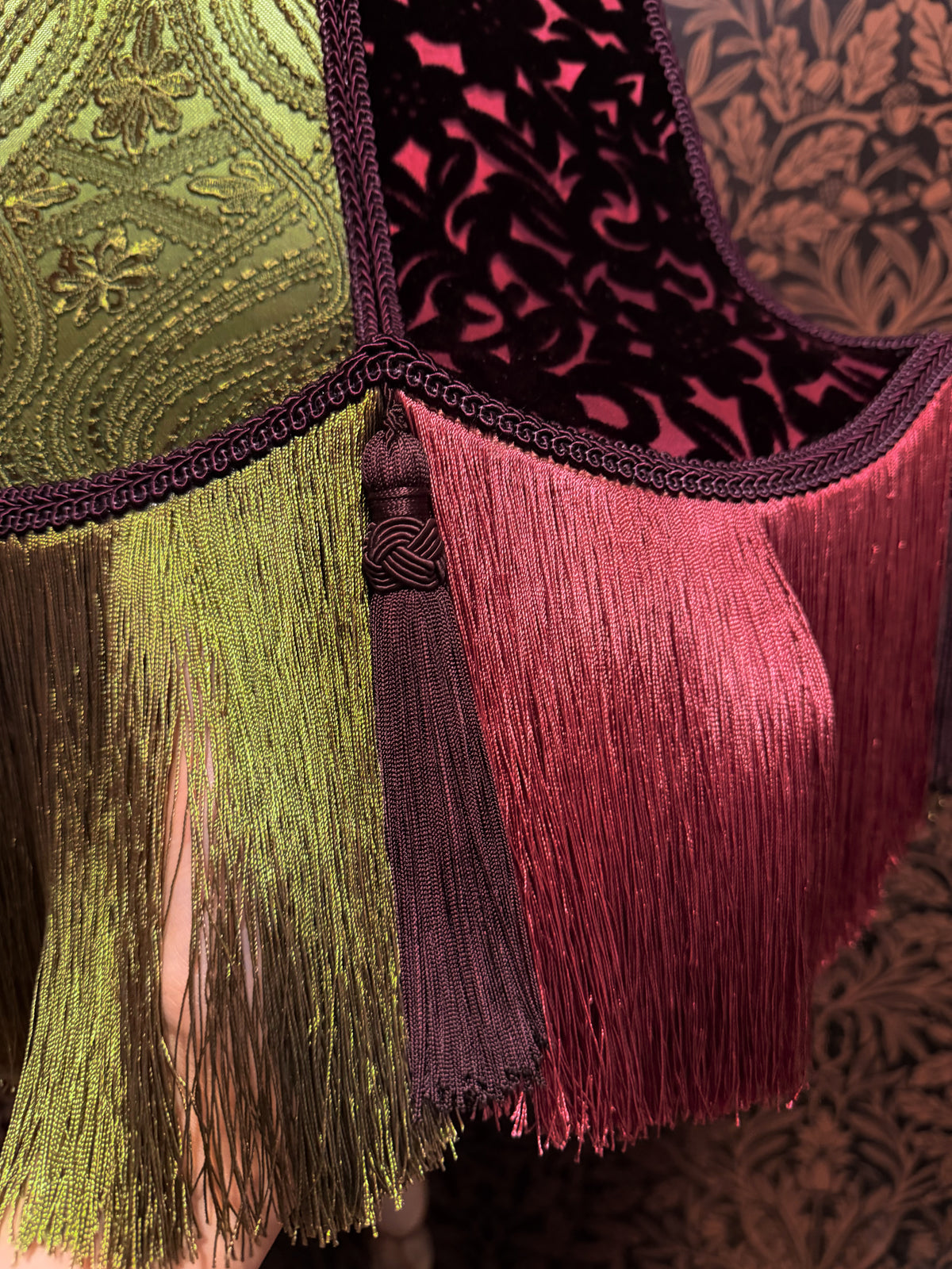 Autumn 2026 Collection: Raspberry, Olive & Plum "Vintage Bell" Lampshade