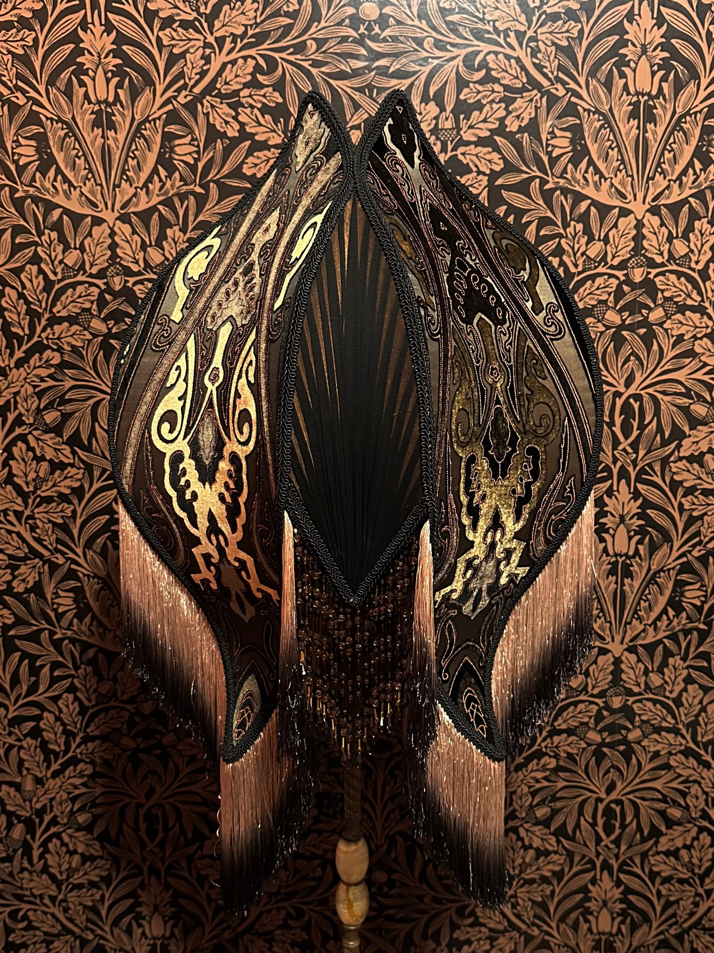 Winter 2025-26 Collection: Beige, Russet & Black Deco "Extra Large Tulip" Lampshade
