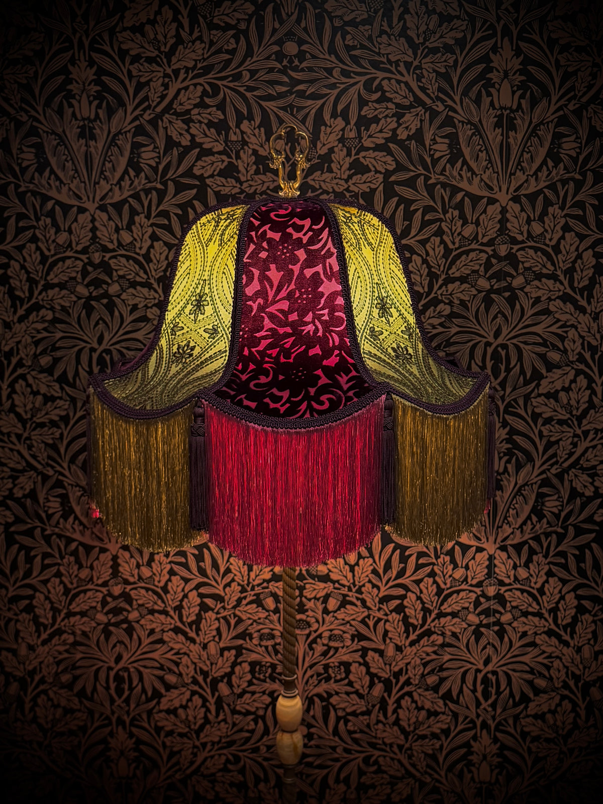 Autumn 2026 Collection: Raspberry, Olive & Plum "Vintage Bell" Lampshade