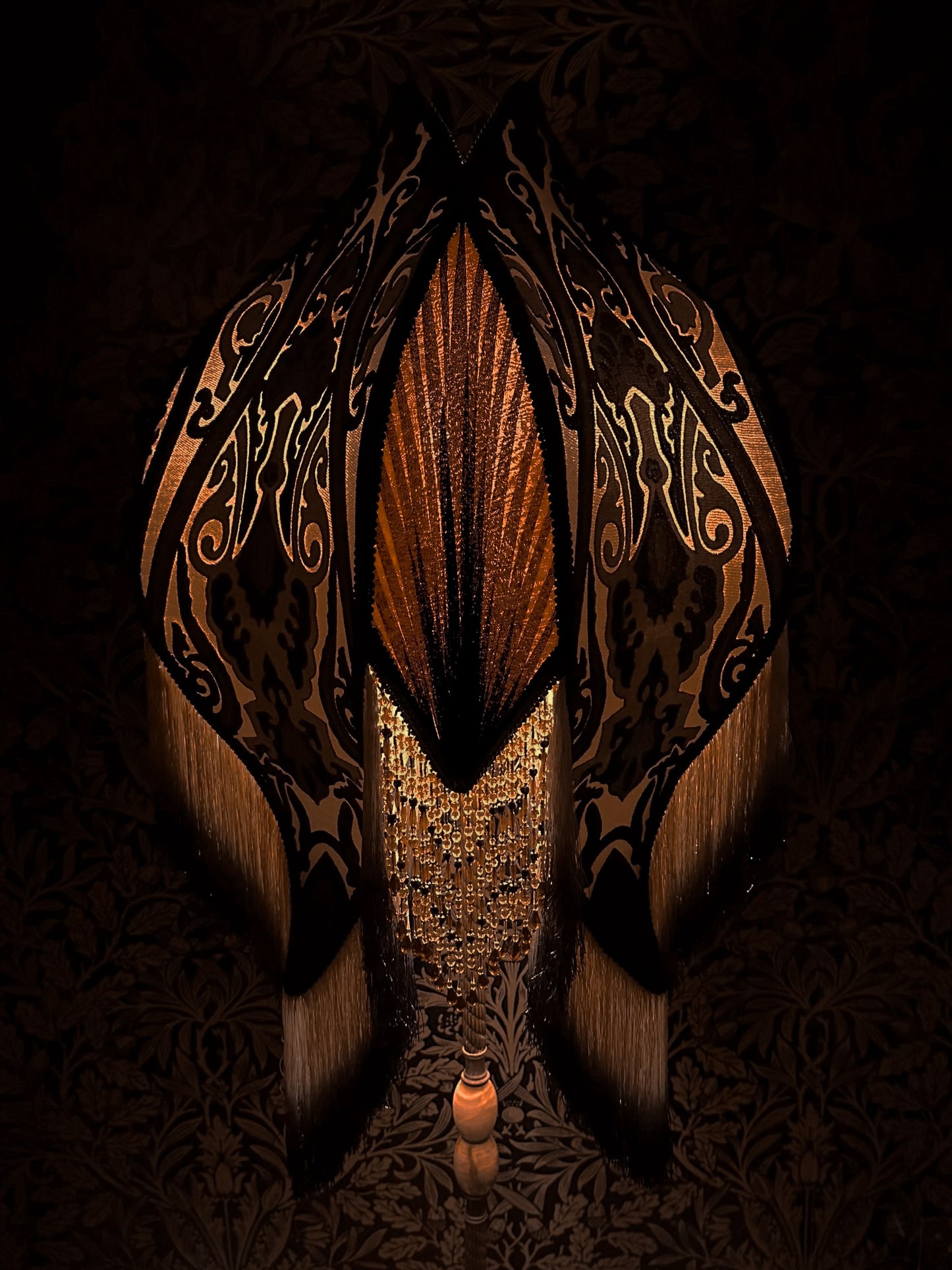 Winter 2025-26 Collection: Beige, Russet & Black Deco "Extra Large Tulip" Lampshade