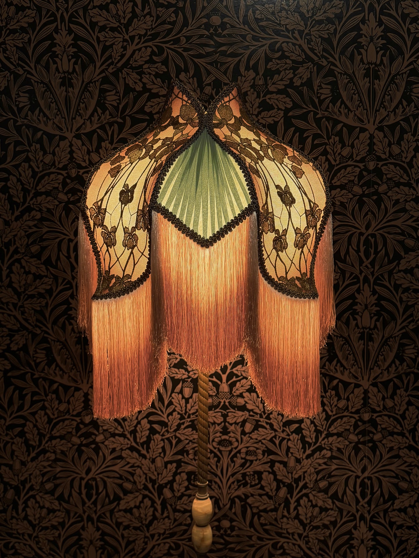 Spring 2026 Collection: Apricot, Sage & Gold "Large Flower Tulip" Lampshade