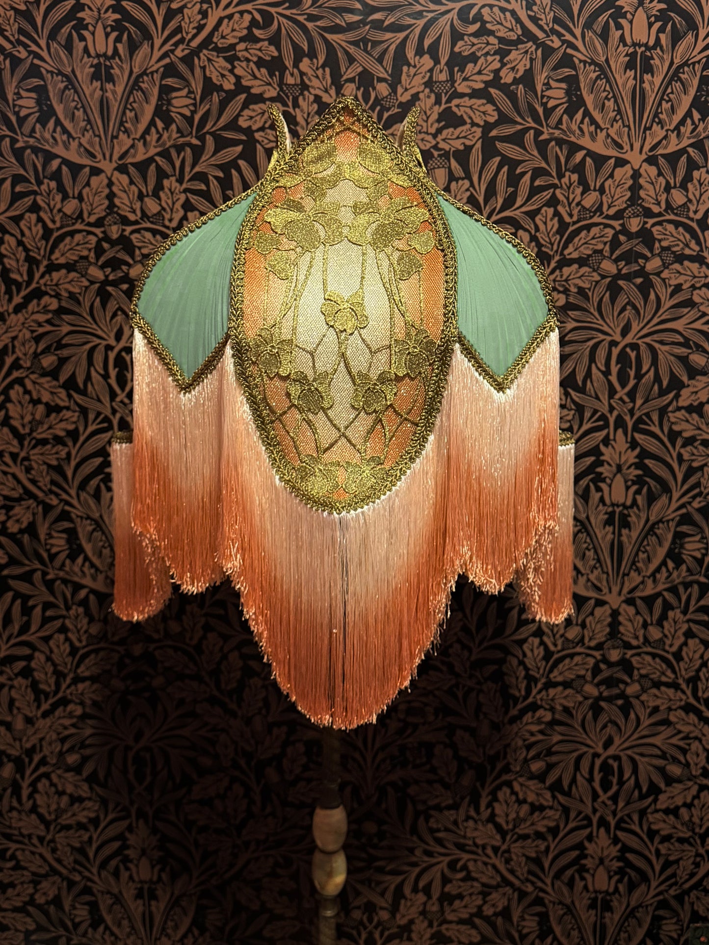 Spring 2026 Collection: Apricot, Sage & Gold "Large Flower Tulip" Lampshade