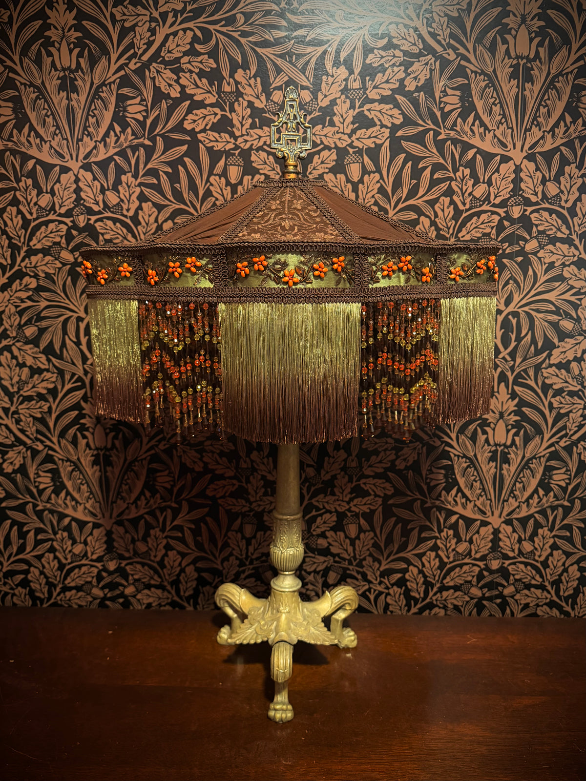 Autumn 2026 Collection: Olive, Pumpkin Orange & Brown "Lily Pad" Lampshade