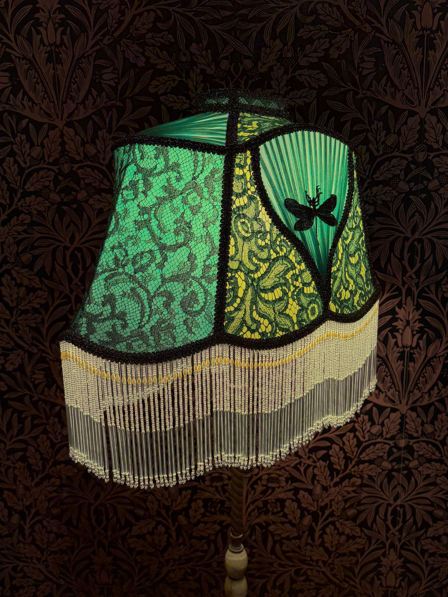 Summer 2026 Collection: Jade, Citron, Ivory & Gold Dragonfly "Peach" Lampshade