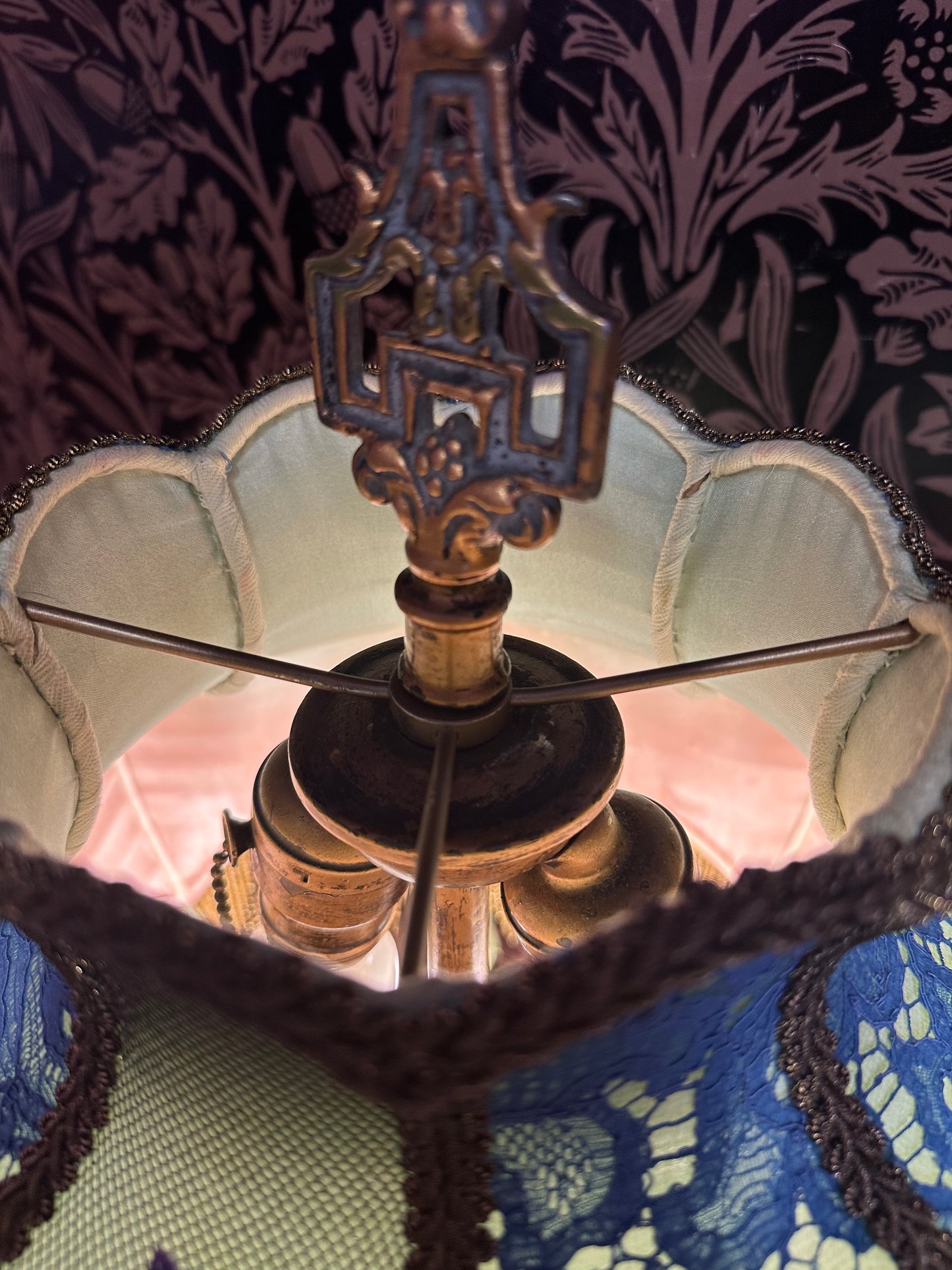 Spring 2026 Collection: Periwinkle, Green, Rose & Gold Lilac Flower "Gracie" Lampshade