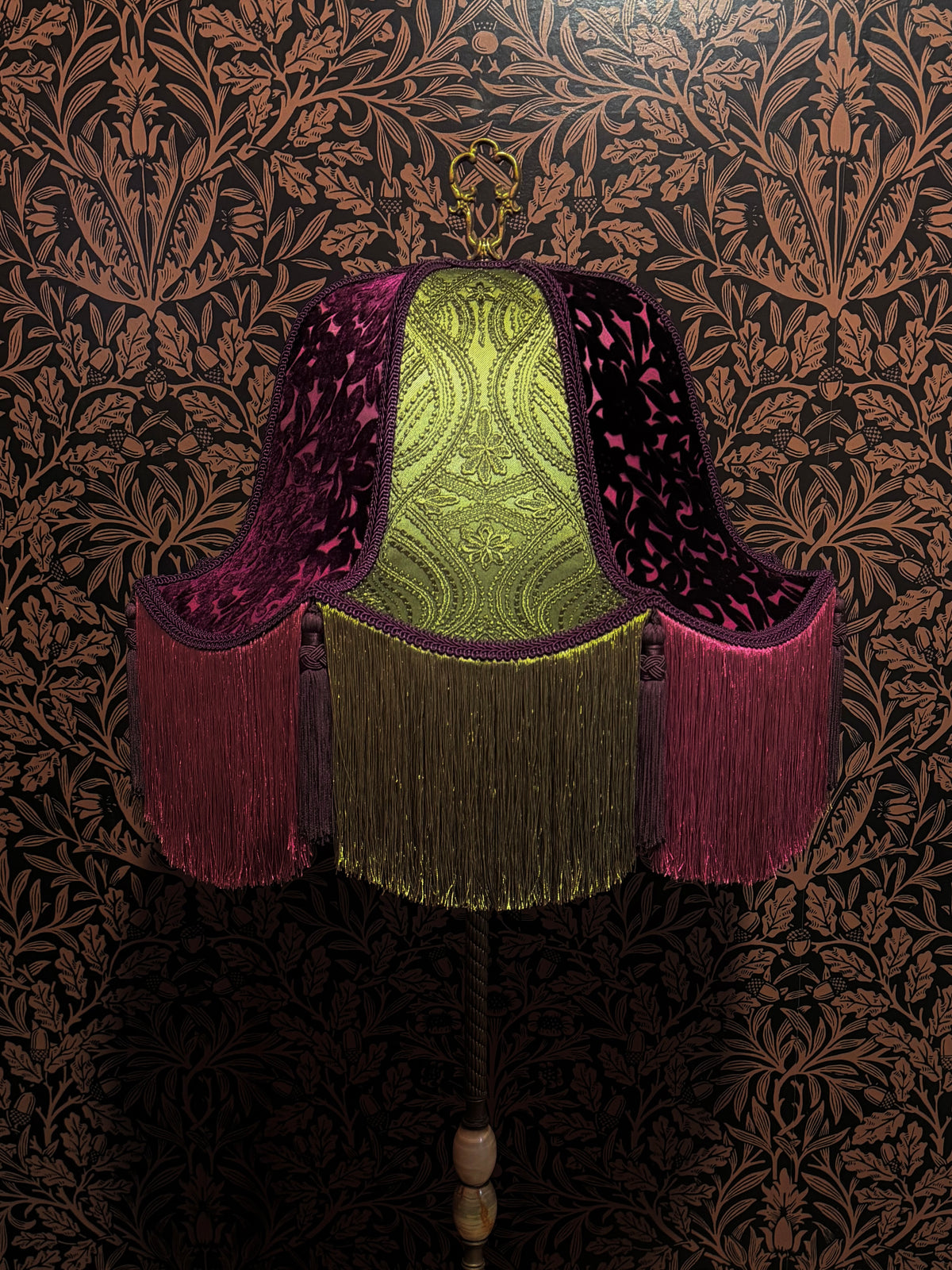Autumn 2026 Collection: Raspberry, Olive & Plum "Vintage Bell" Lampshade