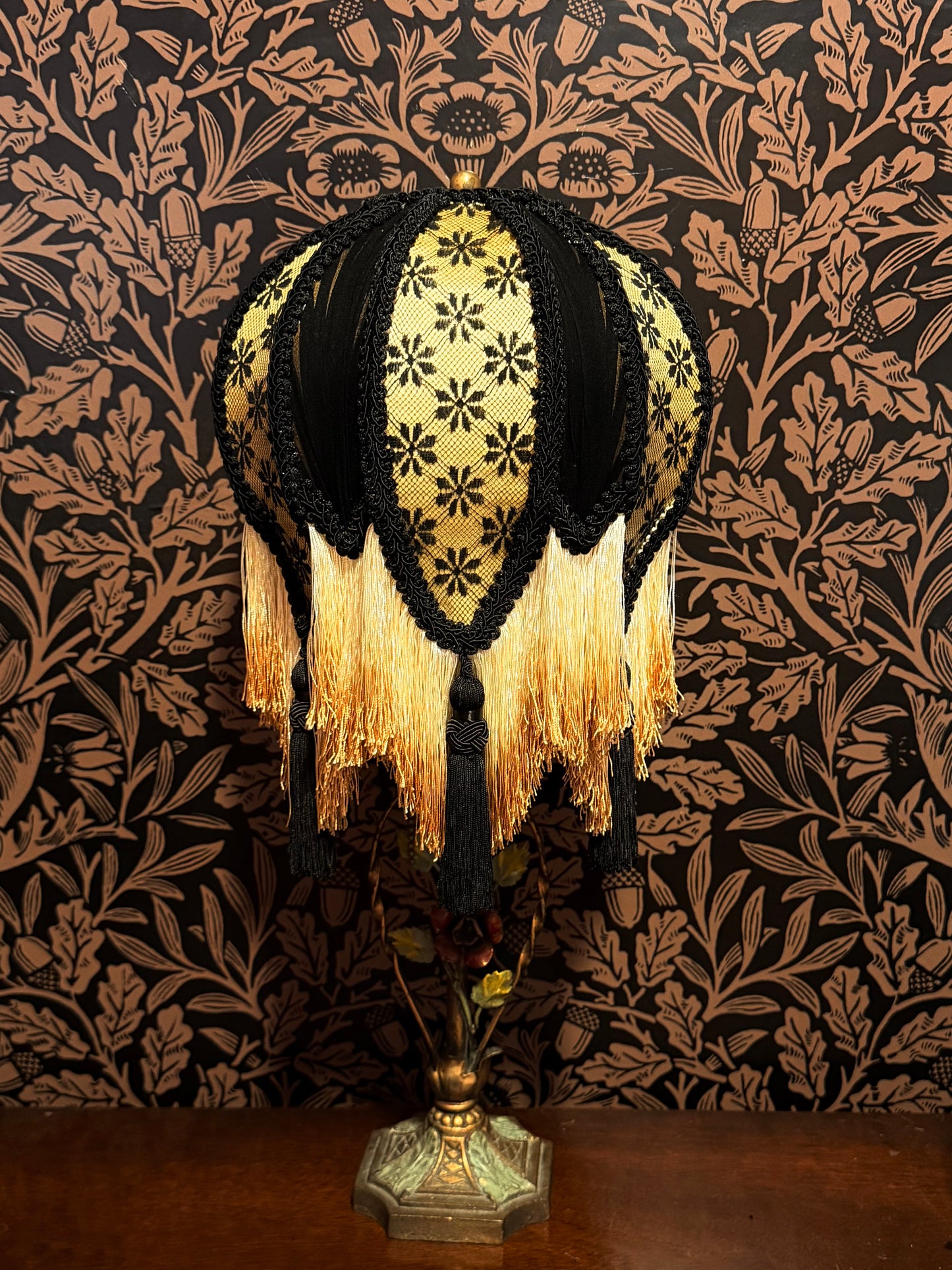 Summer 2026 Collection: Golden Yellow, Honey & Black Daisy "Small Old Fashion" Lampshade