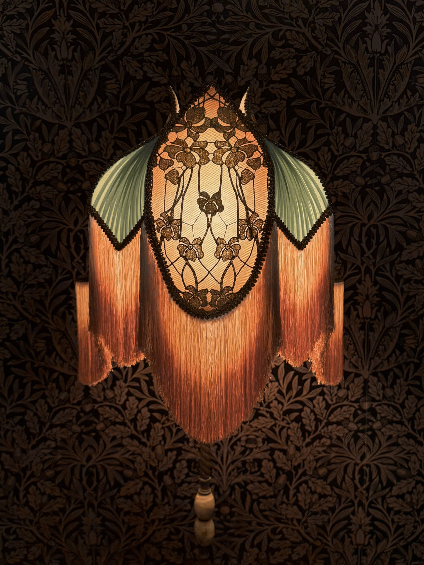 Spring 2026 Collection: Apricot, Sage & Gold "Large Flower Tulip" Lampshade