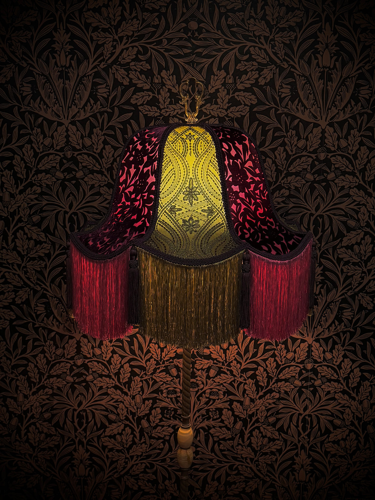 Autumn 2026 Collection: Raspberry, Olive & Plum "Vintage Bell" Lampshade