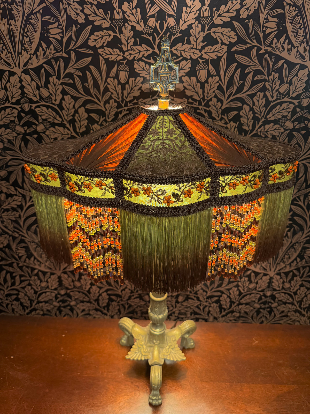 Autumn 2026 Collection: Olive, Pumpkin Orange & Brown "Lily Pad" Lampshade
