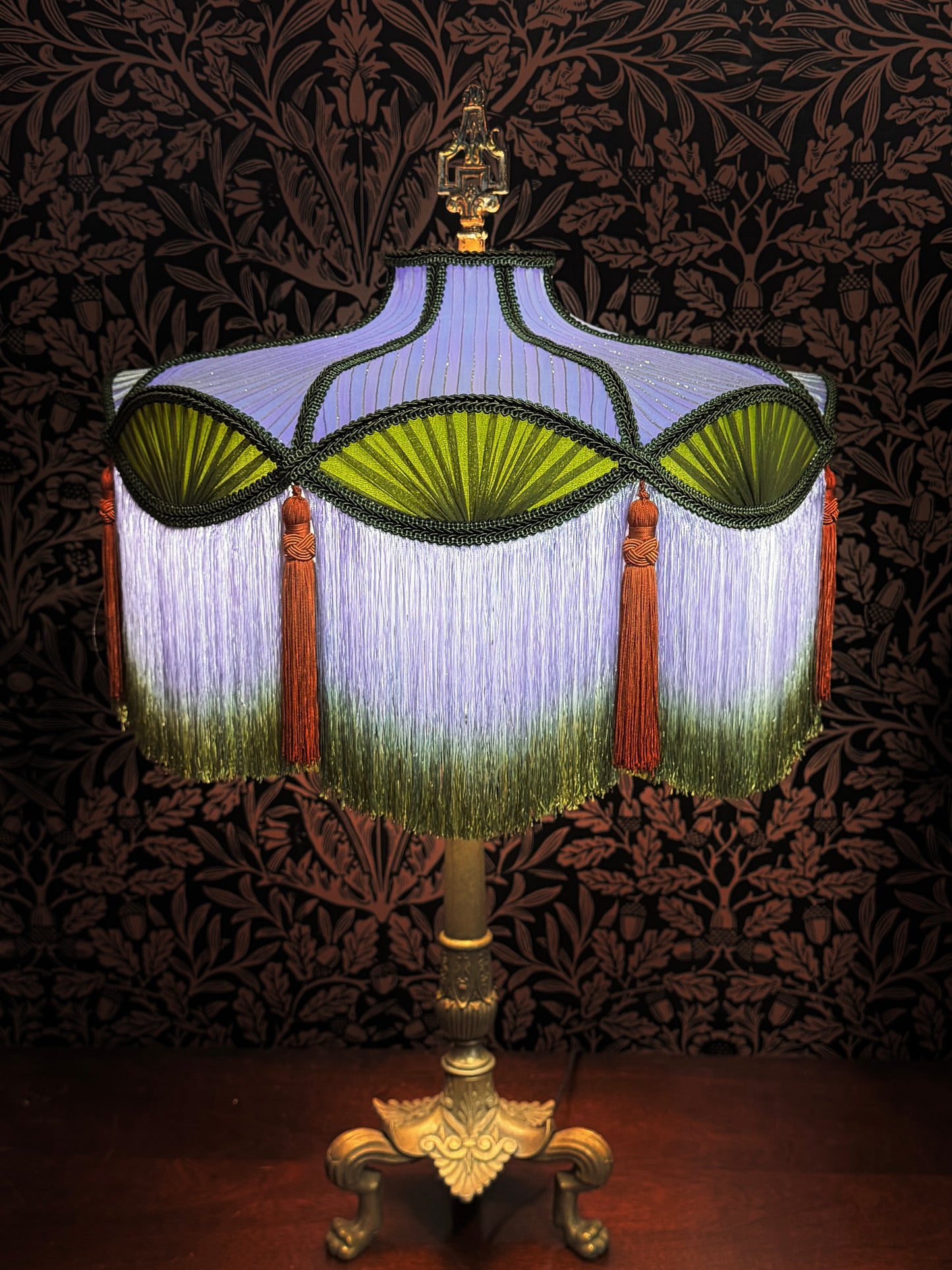 Summer 2026 Collection: Periwinkle, Green & Orange "Garden" Lampshade