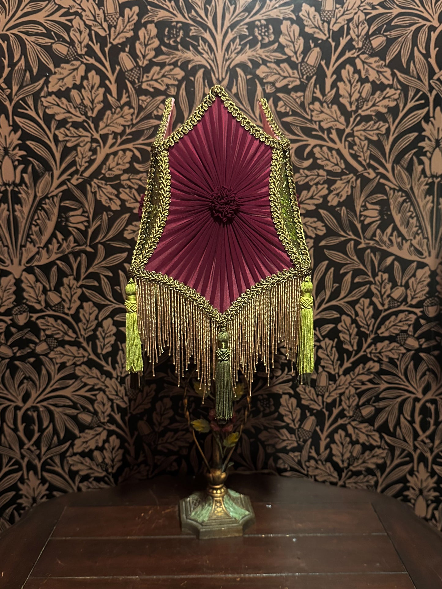 Winter 2025-26 Collection: Plum, Rose, Olive & Gold "Small Jewel" Lampshade"