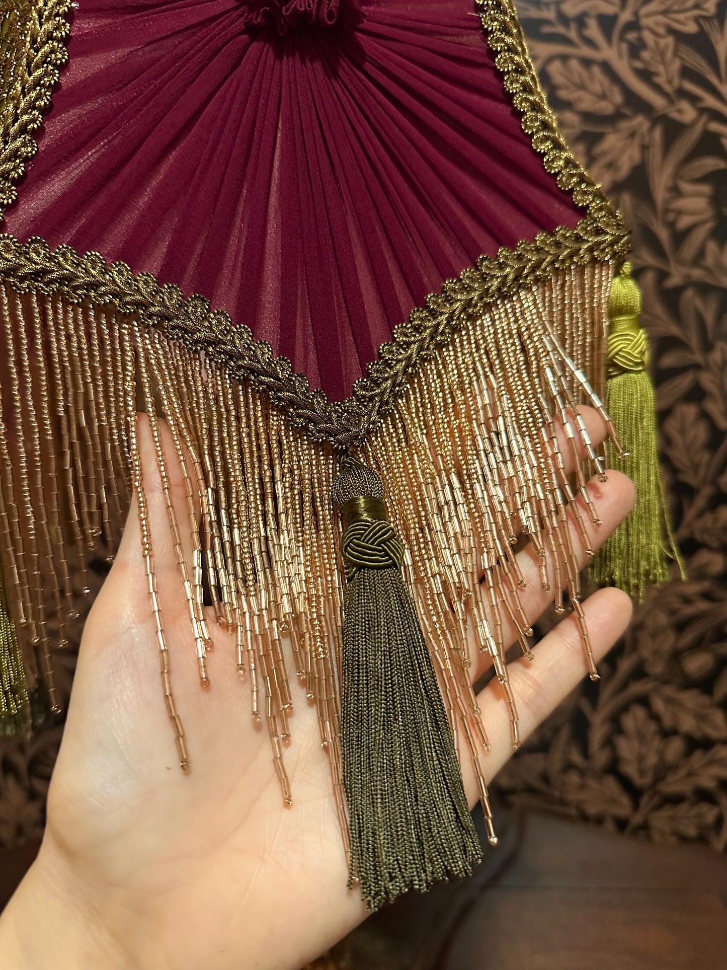 Winter 2025-26 Collection: Plum, Rose, Olive & Gold "Small Jewel" Lampshade"