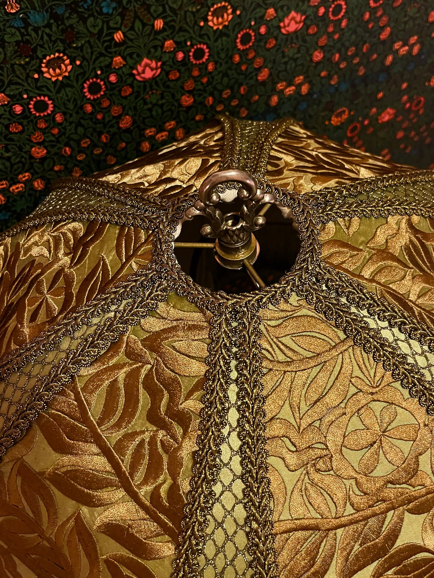 Chartreuse, Olive & Gold Large Claw Lampshade