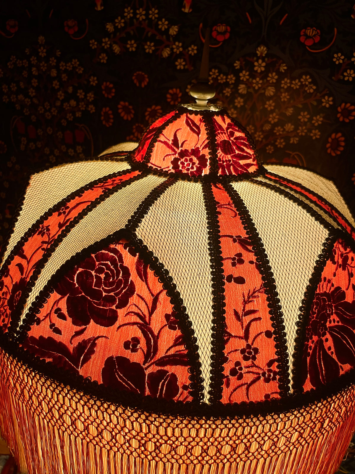 Orange, Pale Apricot & Gold Gothic Nouveau