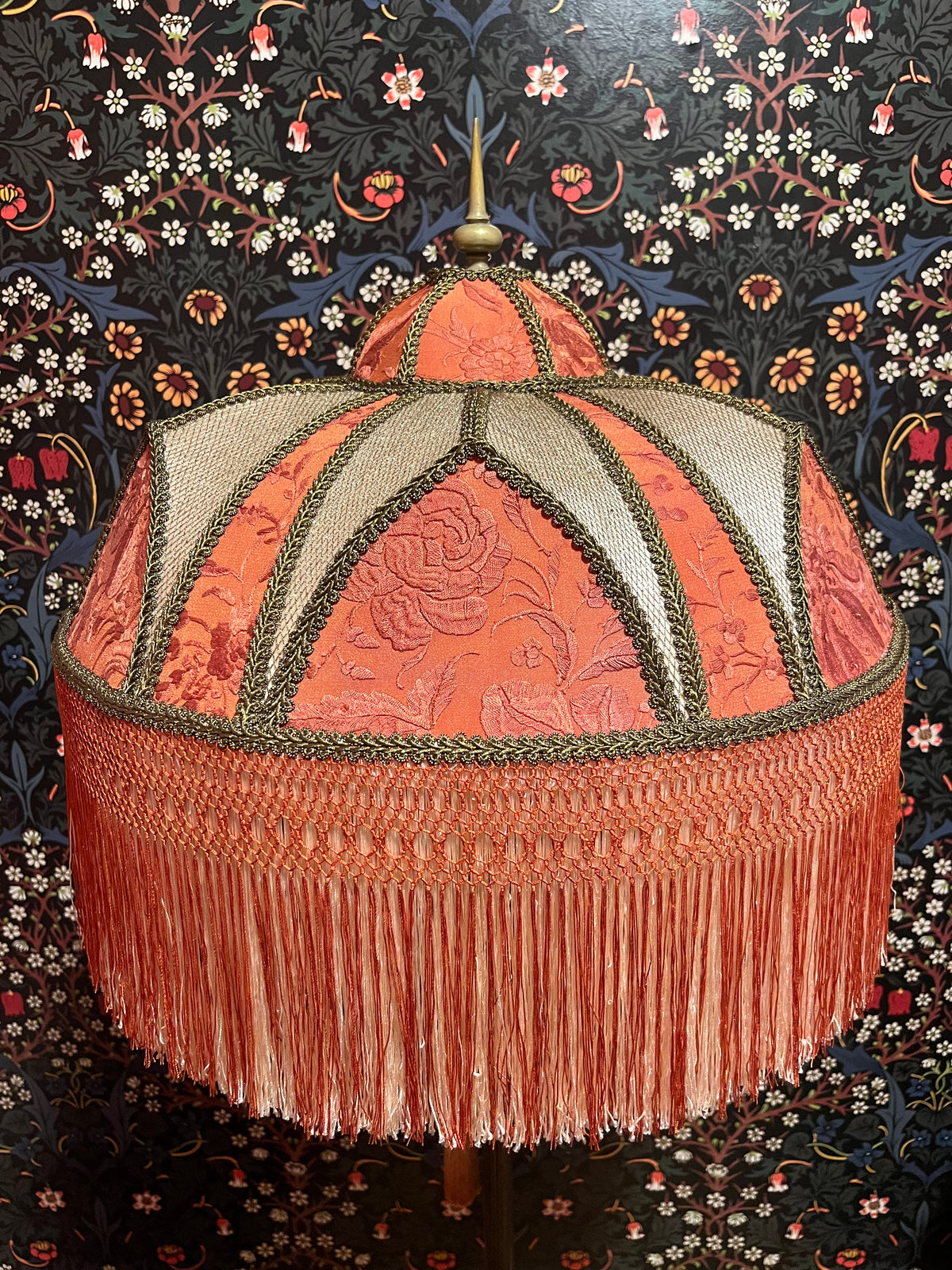 Orange, Pale Apricot & Gold Gothic Nouveau