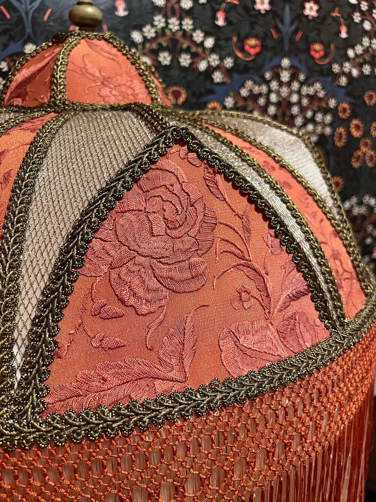 Orange, Pale Apricot & Gold Gothic Nouveau