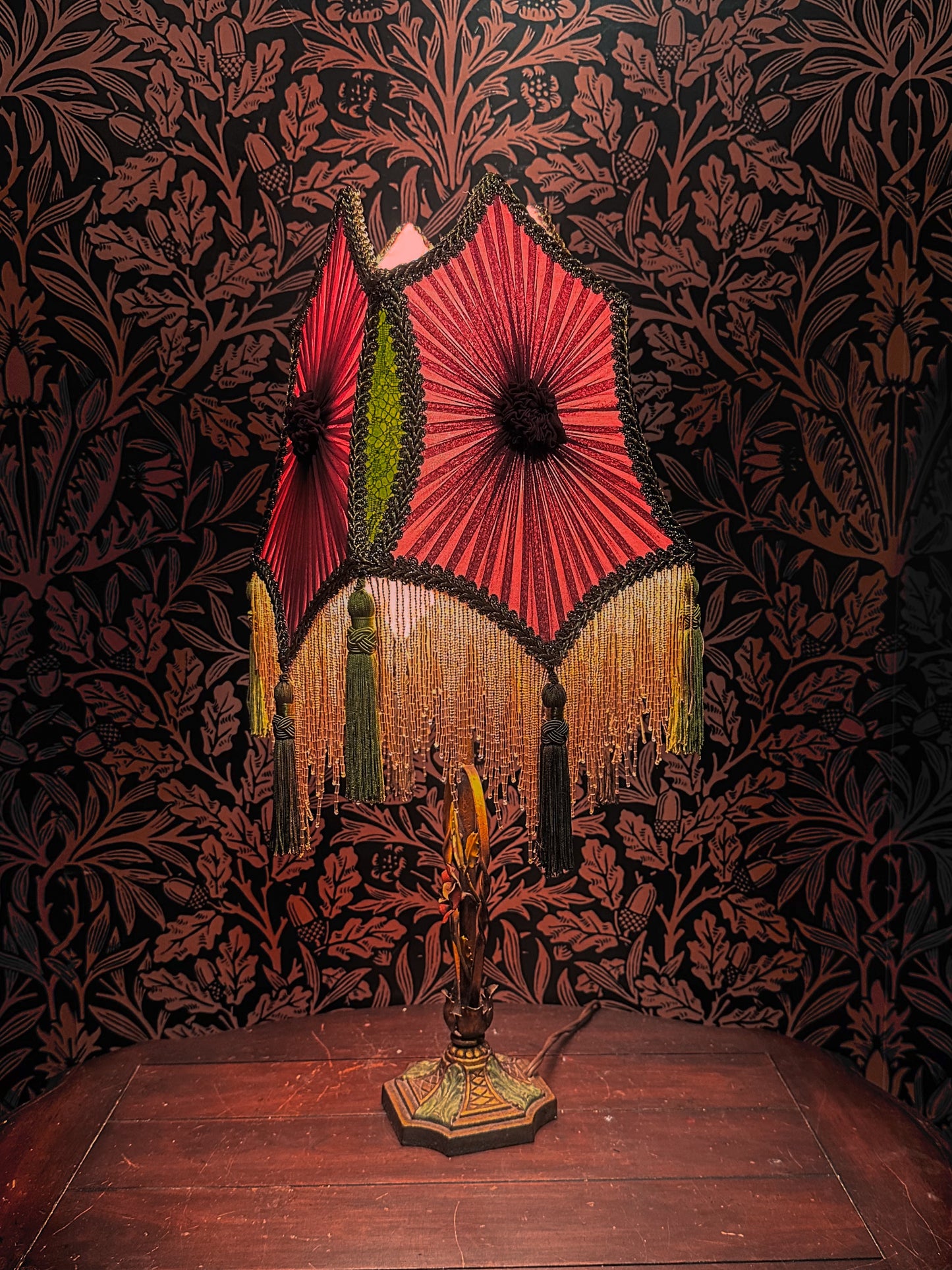 Winter 2025-26 Collection: Plum, Rose, Olive & Gold "Small Jewel" Lampshade"