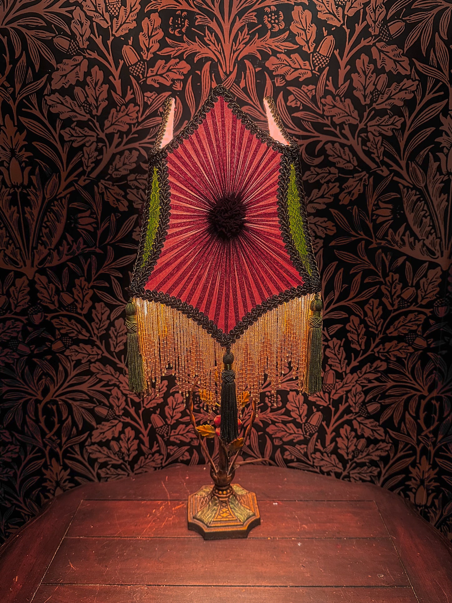 Winter 2025-26 Collection: Plum, Rose, Olive & Gold "Small Jewel" Lampshade"