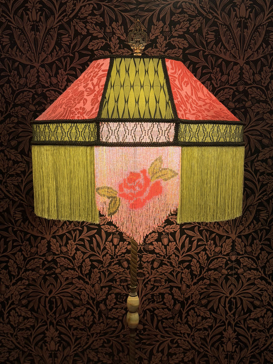 Spring 2026 Collection: Coral, Pink & Green Floral "Babette" Lampshade