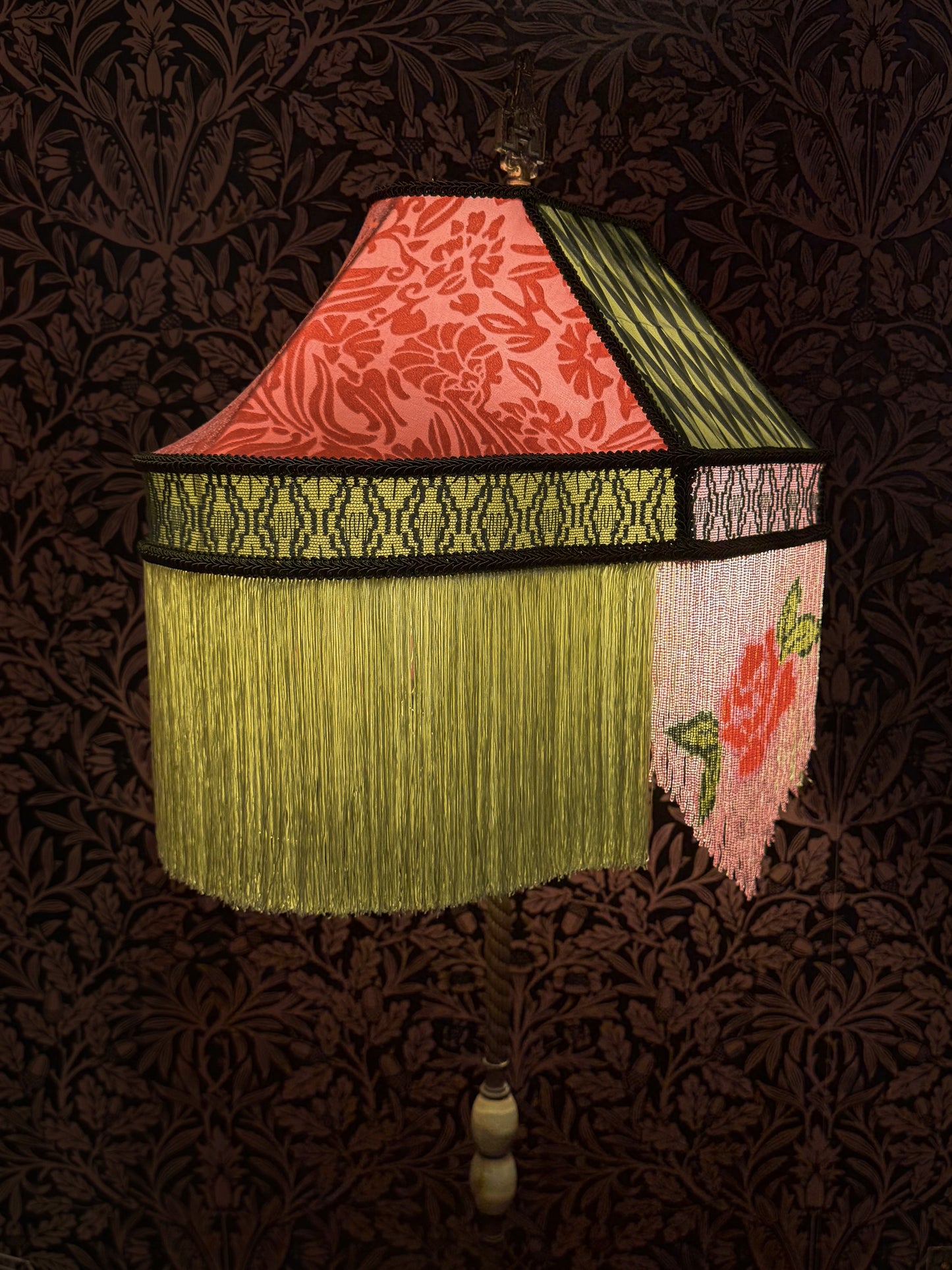 Spring 2026 Collection: Coral, Pink & Green Floral "Babette" Lampshade