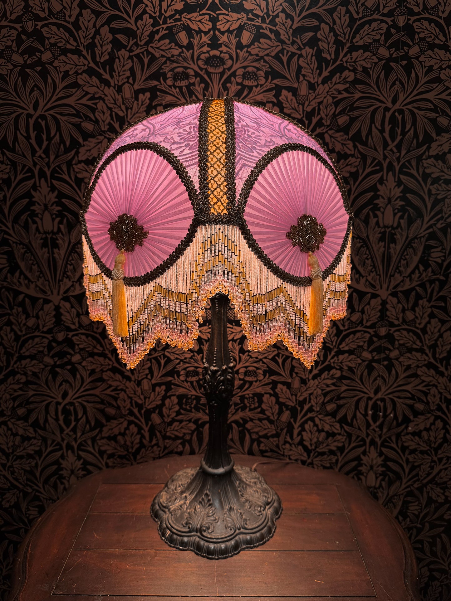 Lilac, Apricot & Gold "Orabelle" Lampshade