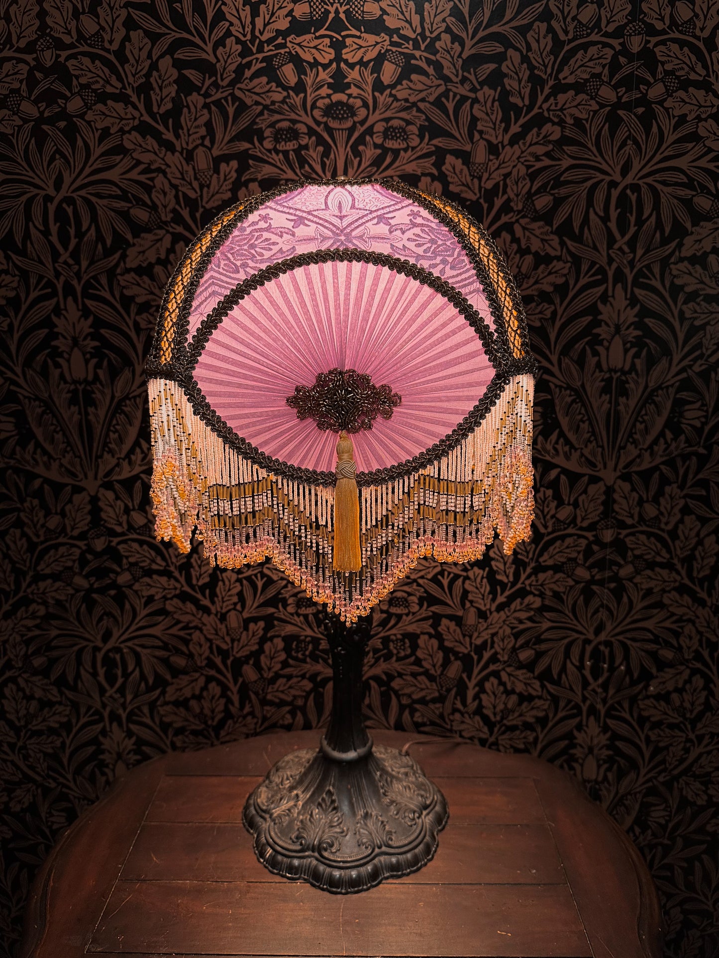 Lilac, Apricot & Gold "Orabelle" Lampshade