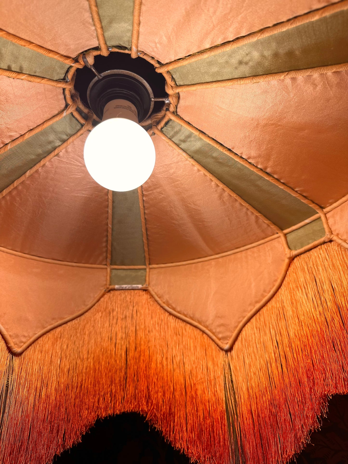 Orange, Olive & Burgundy "Spaniard" Pendant Lampshade