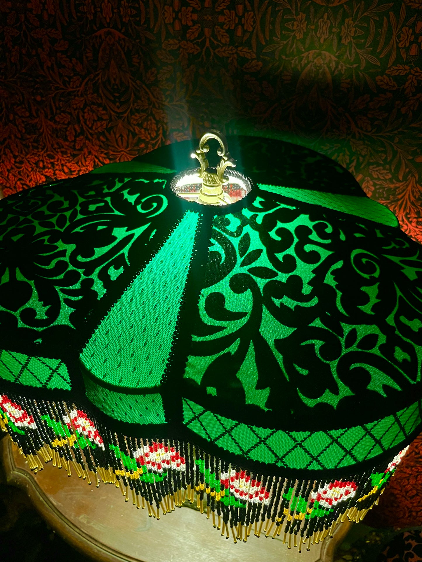 Permanent Stock Collection: Emerald Rose "Tripod" Lampshade